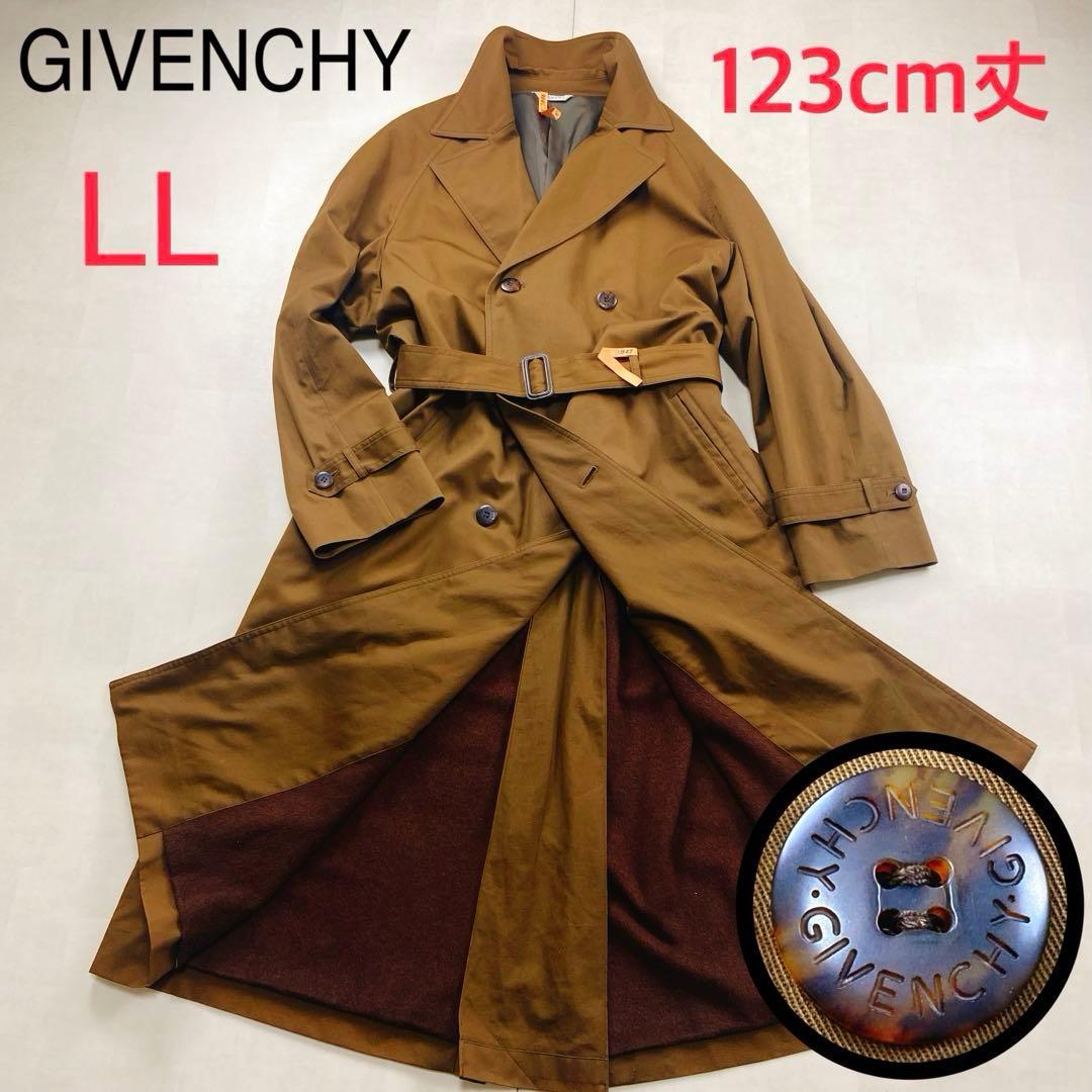 極美品 LL 大きいサイズ ジバンシー ロング ダブルトレンチコート