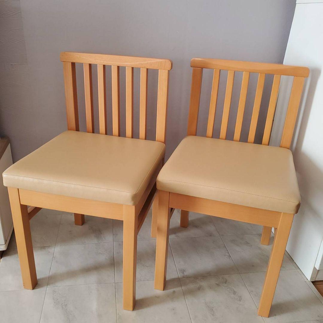 美品 CRES クレス NARUE ダイニングチェア 2脚セット 椅子