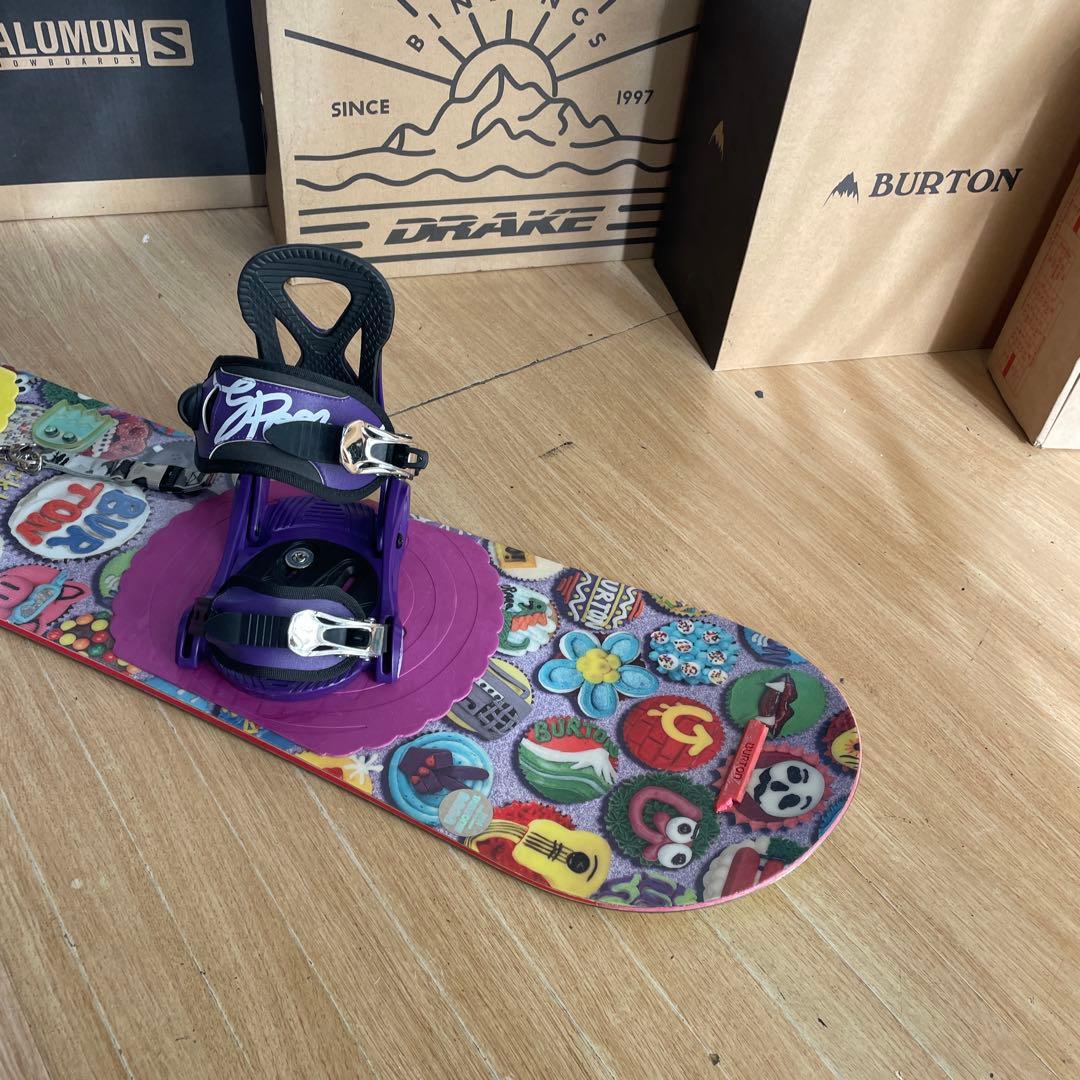 BURTON　キッズスノーボードセット　120cm　バートン　バイン付4点セット