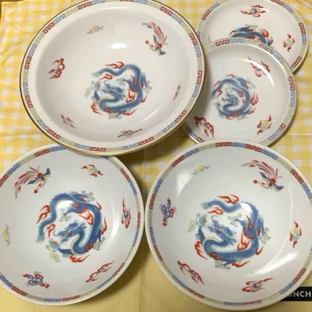 Sango china japan 中華皿ラーメンどんぶりセット　昭和レトロ