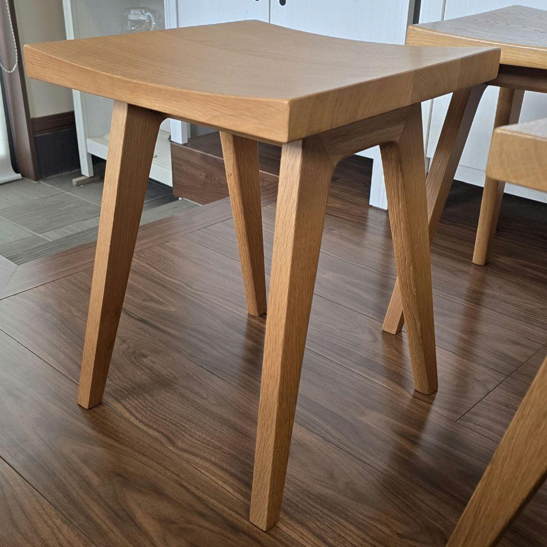 【バラ売り可】ナチュラルウッド スツール 6個セット