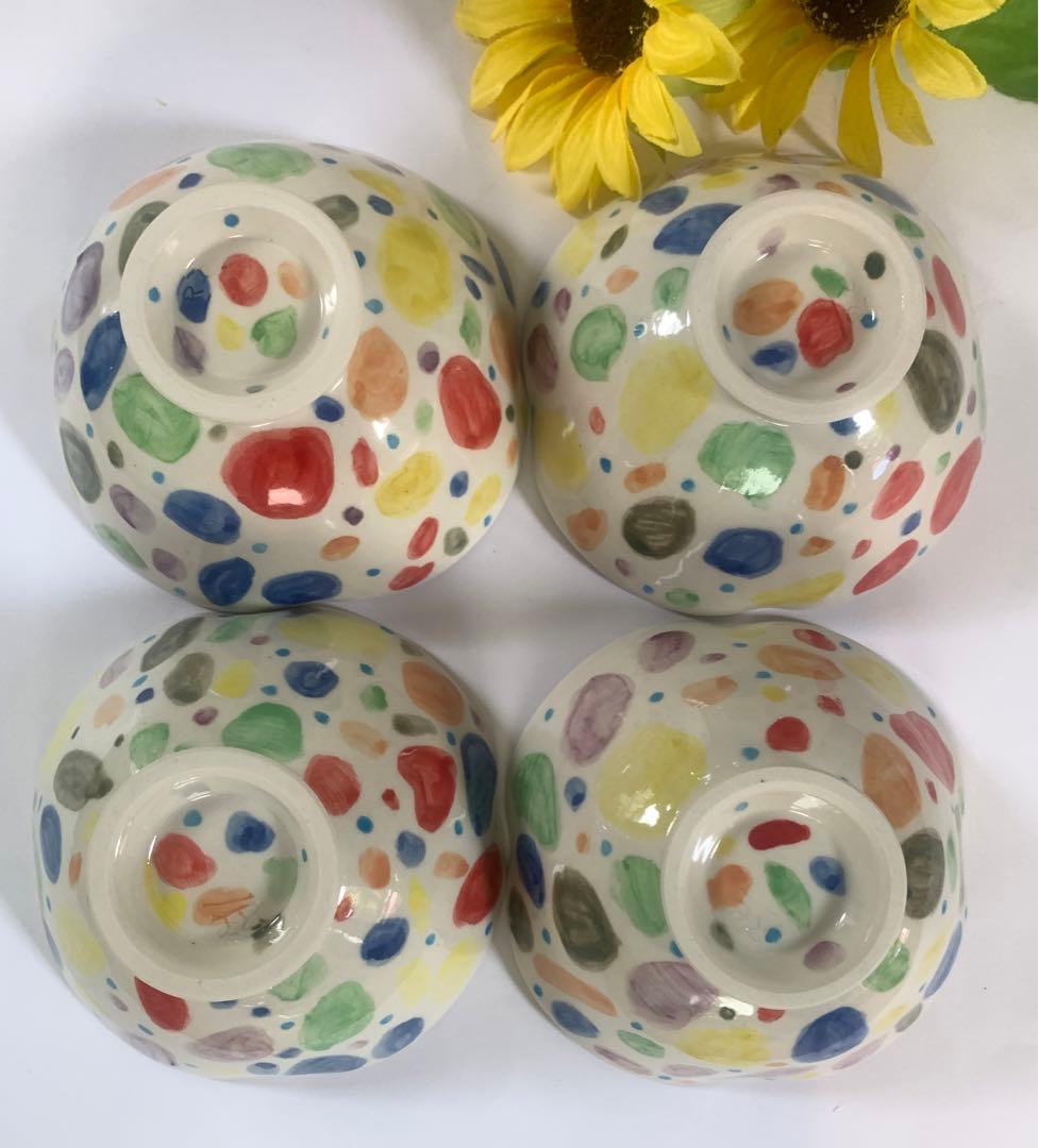 虹色のお花のお茶碗（1つのお値段です）