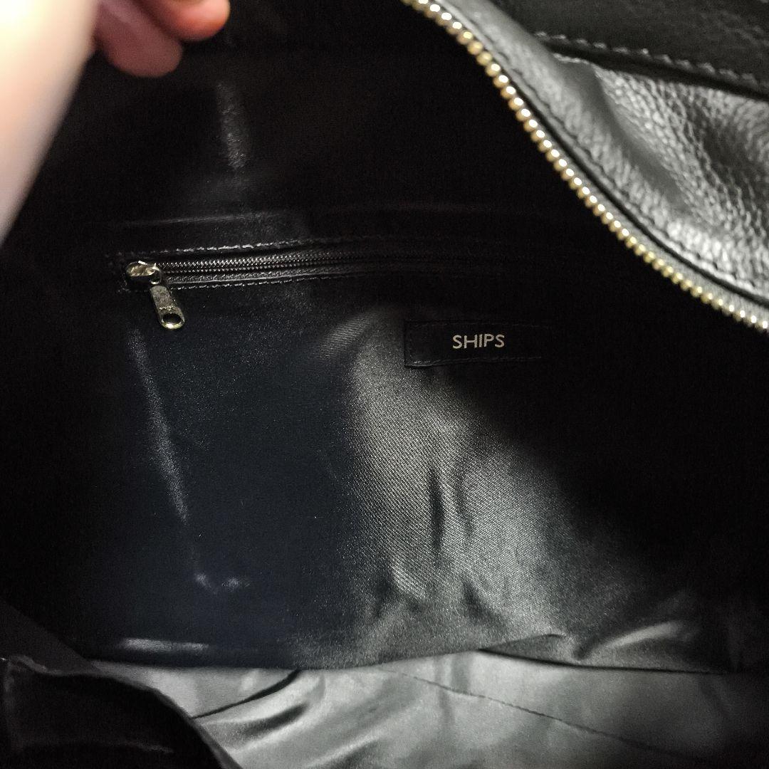 た*け様 SHIPS ☆新品未使用☆レザートート牛革 黒