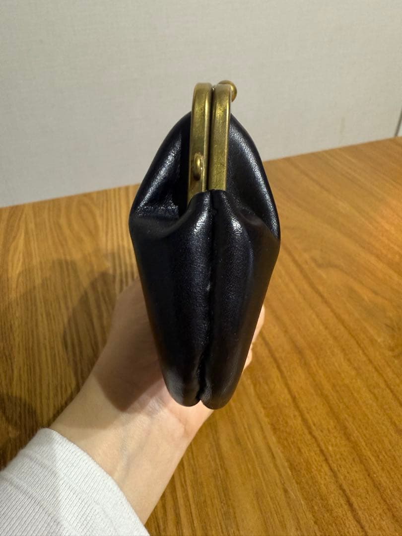 N25 がま口　財布　ブラック　黒