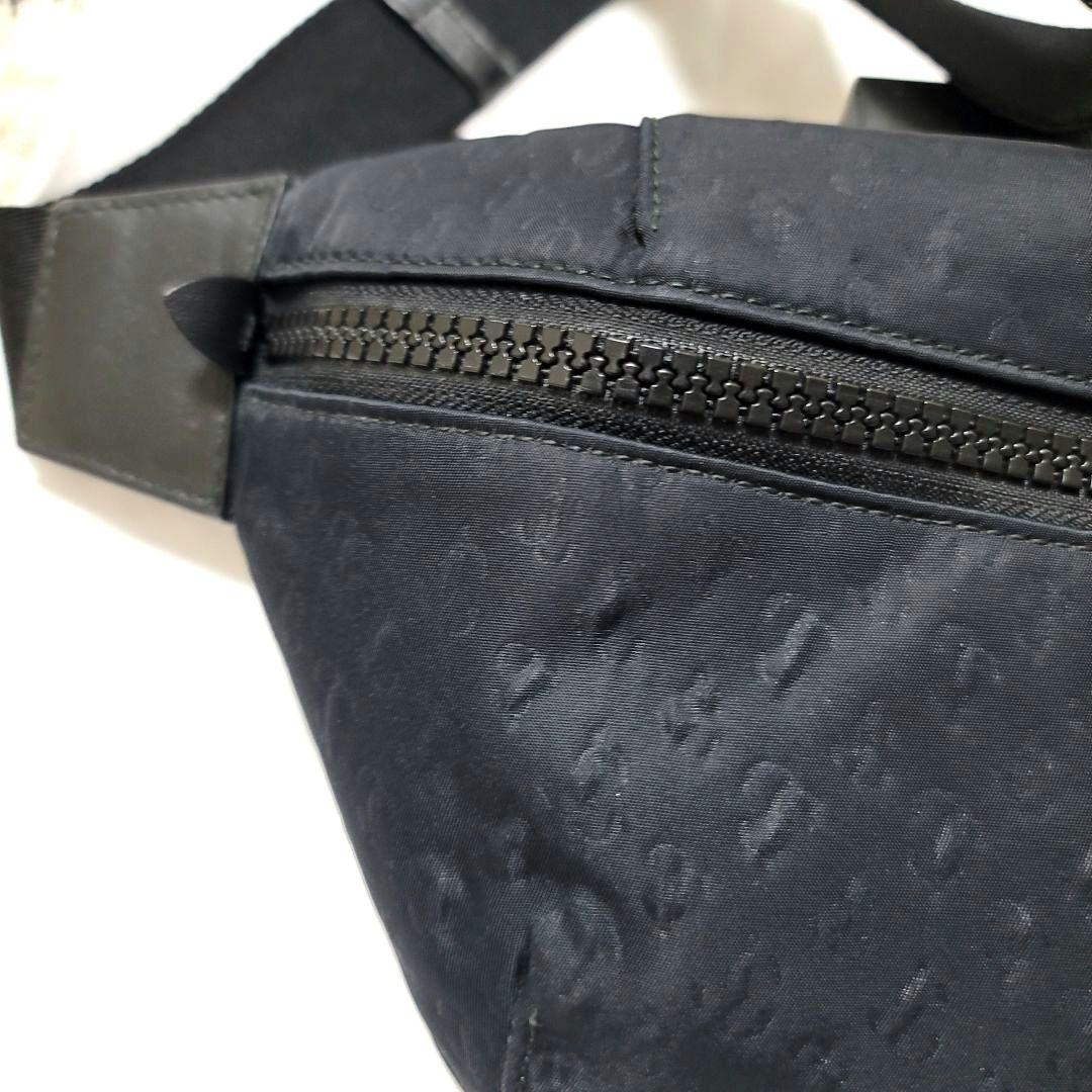 極美品 ジミーチュウ ボディバッグ 総柄 総ロゴ モノグラム ウエストポーチ 黒