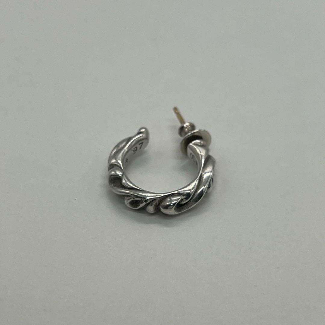 クロムハーツ CHROME HEARTS スクロール フープピアス スモール