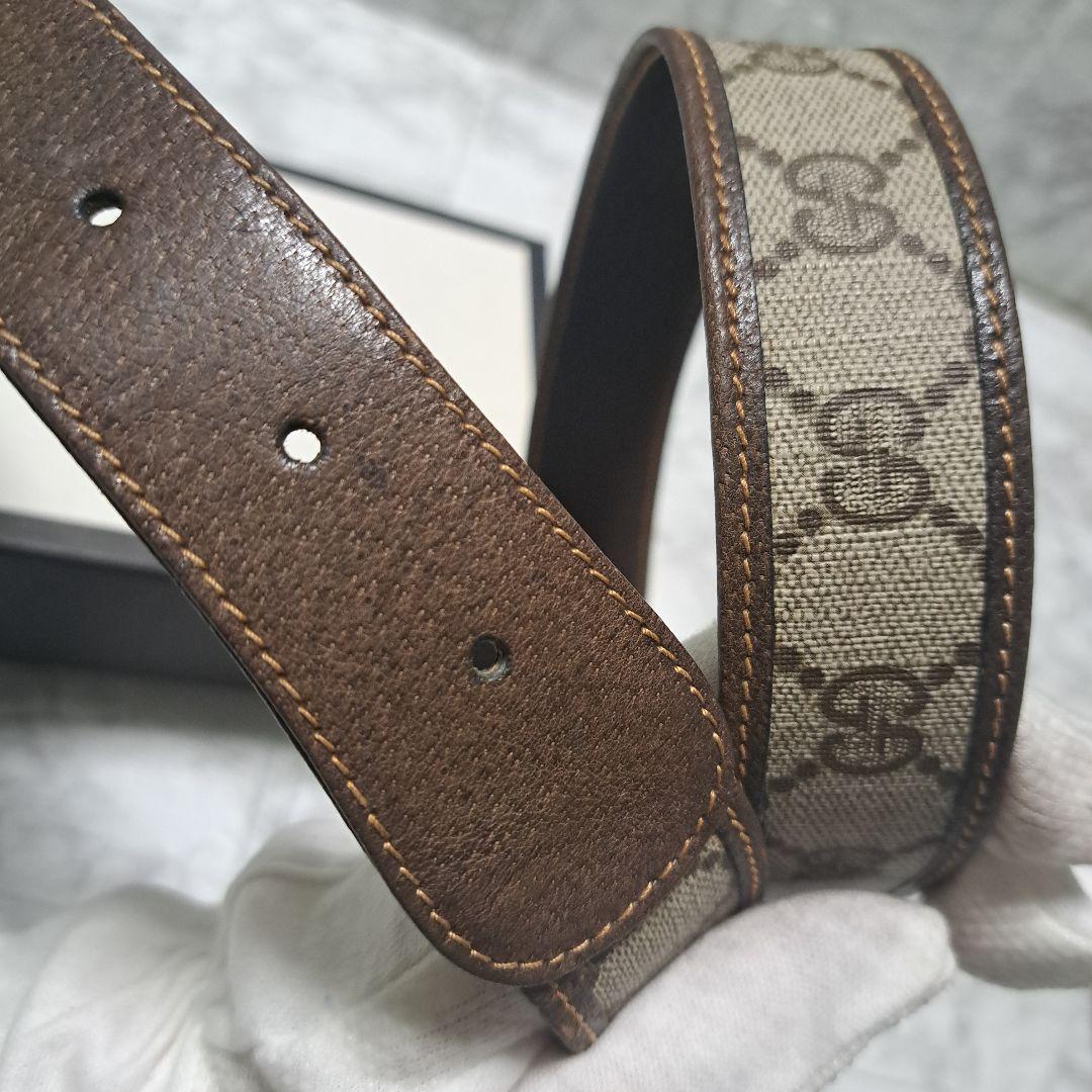 ✨️美品✨️GUCCI グッチ ベルト GGマーモントゴールドバックキャンバス