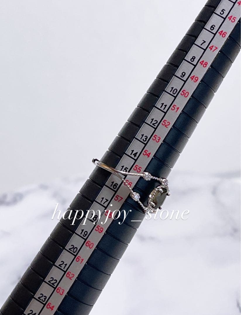 エネルギーの活性化✨☆隕石ガラス　モルダバイト☆S925フリーサイズリング