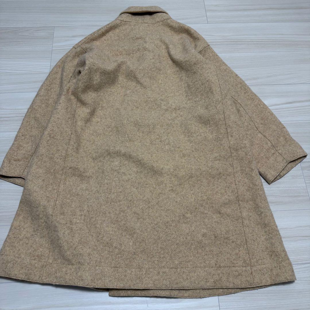 【極美品✨】45R ふわふわぬくぬく 縮絨ウールのロングコート