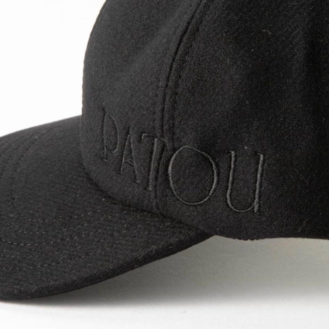 パトゥ PATOU 帽子 ウール ベースボール キャップ ブラック ロゴ