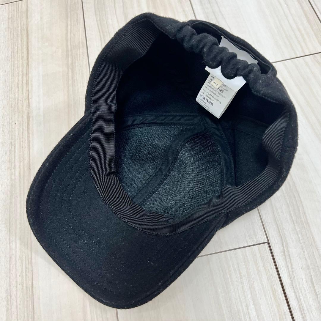 パトゥ PATOU 帽子 ウール ベースボール キャップ ブラック ロゴ