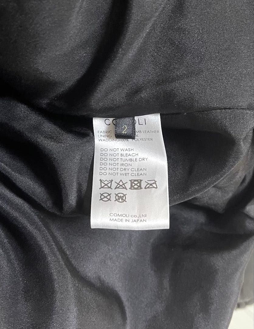 COMOLI 22AW シープスキン ハーフジップ パフジャケット タグ付き ２