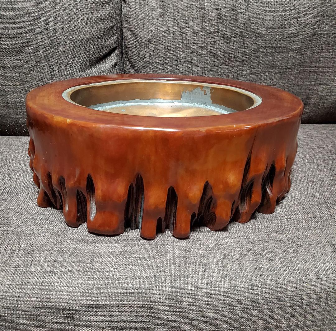 火鉢 灰皿 木根 インテリアに