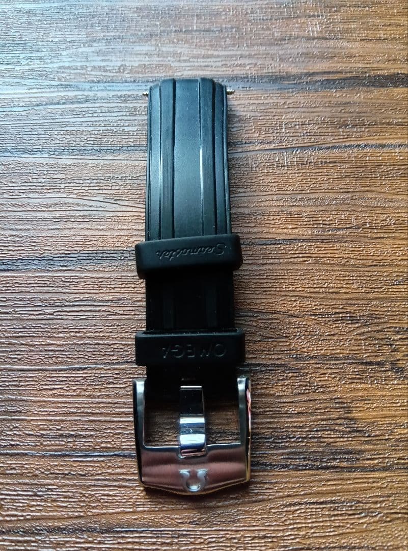 オメガ　純正　ラバー　ベルト　ストラップ　20mm ブラック　シーマスター　美品