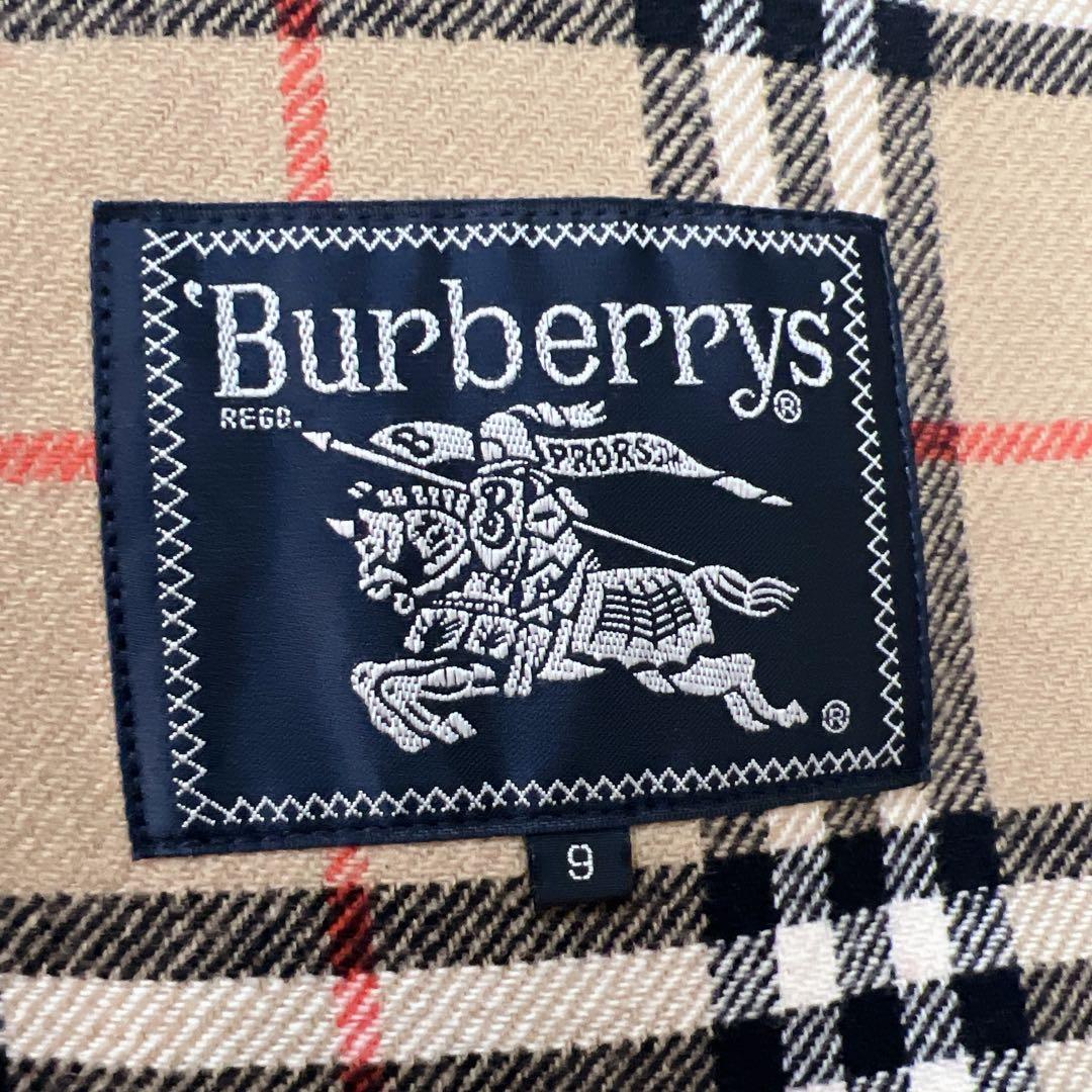 《希少色》バーバリー ピーコート チェック 金ボタン ダブルフェイス カシミヤ混