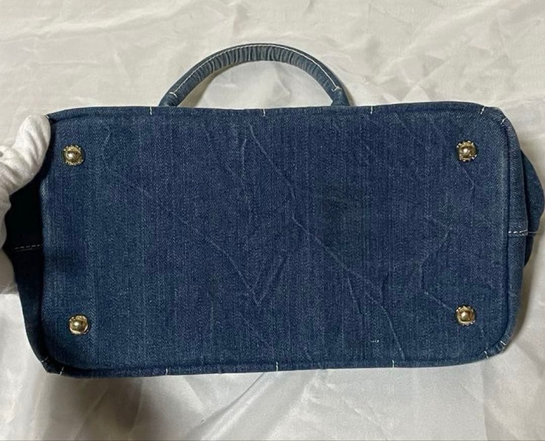PRADA（カナパ）デニムトートバック【ユーズドバッグ】