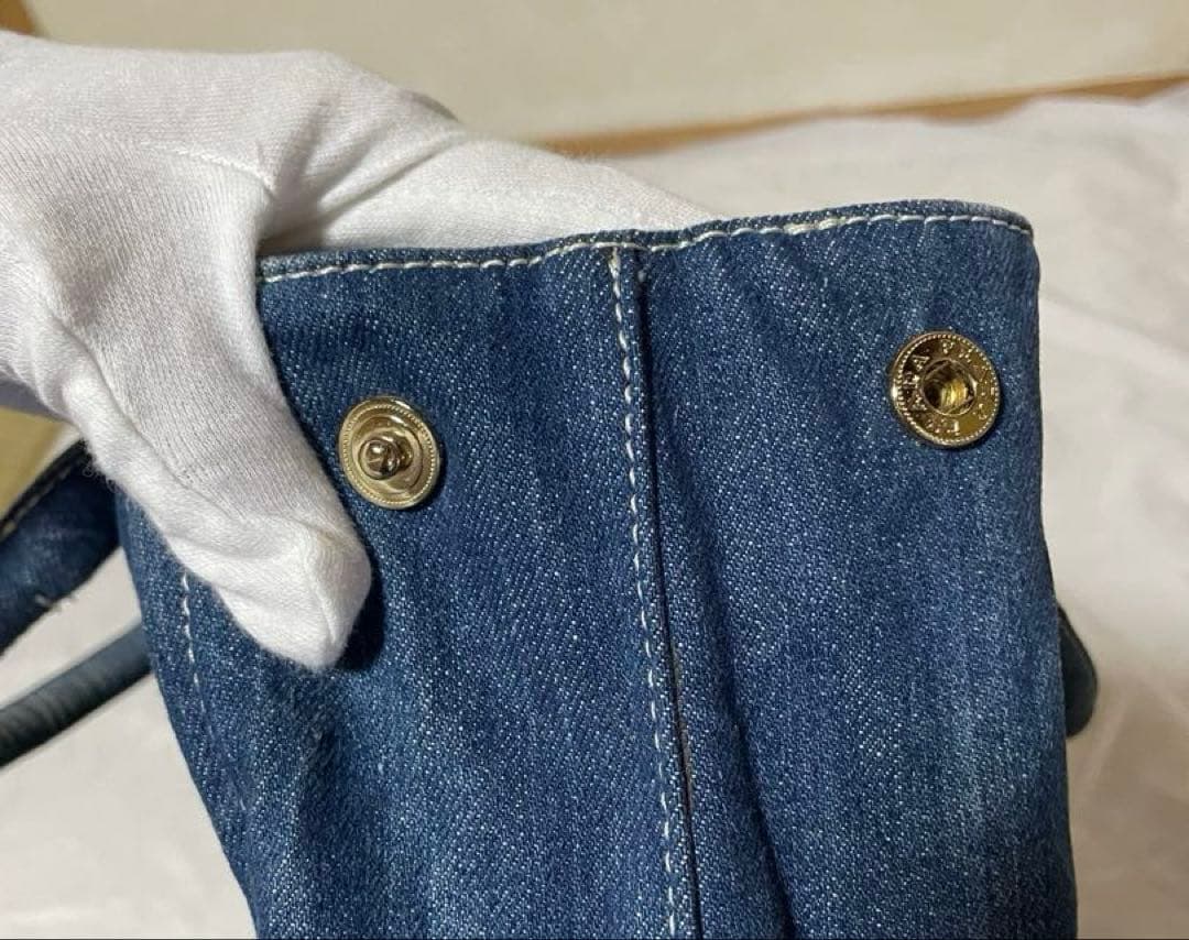 PRADA（カナパ）デニムトートバック【ユーズドバッグ】