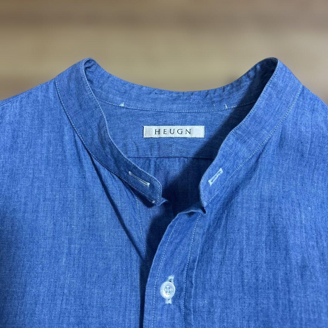 HEUGN シャンブレー長袖シャツ