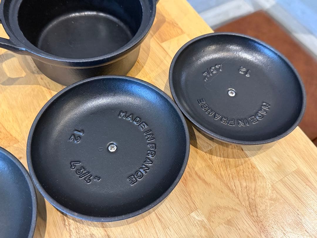STAUB ヴィンテージ　ラウンド12cm 4個セット