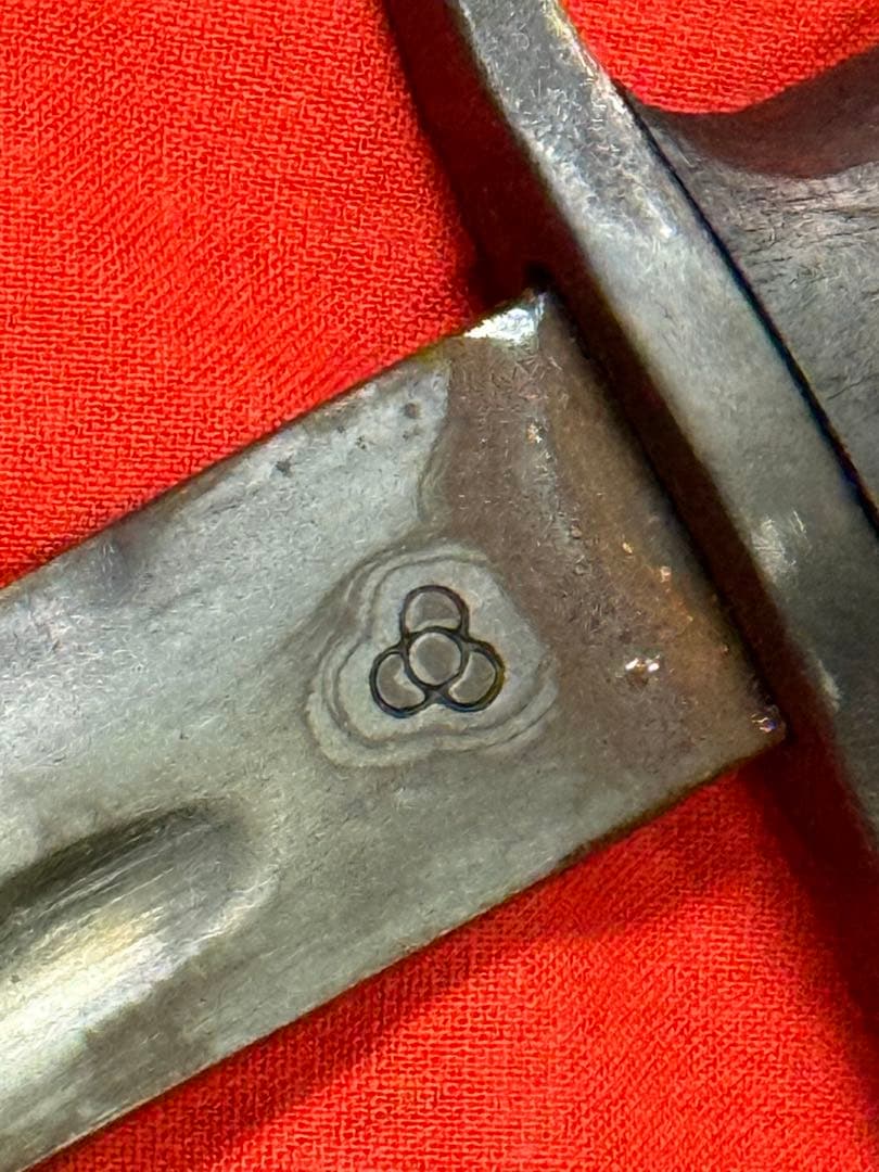 古い物で詳細不明‼️日本軍三十年式銃剣と鞘★鉄製❗️レプリカ？訓練用？刃無し模造刀‼️