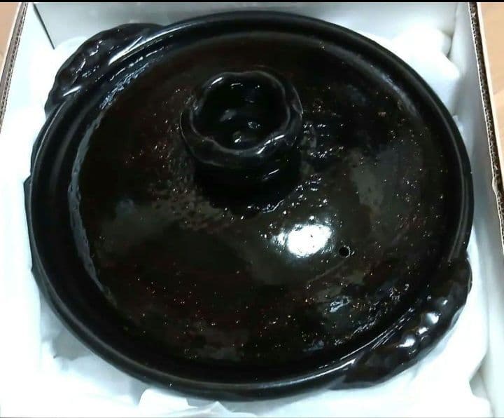 [美品] 雲井窯 土鍋 10号 鴨釉尺鍋(裏釉) 雲井窯栞付 御使用栞付 共箱入