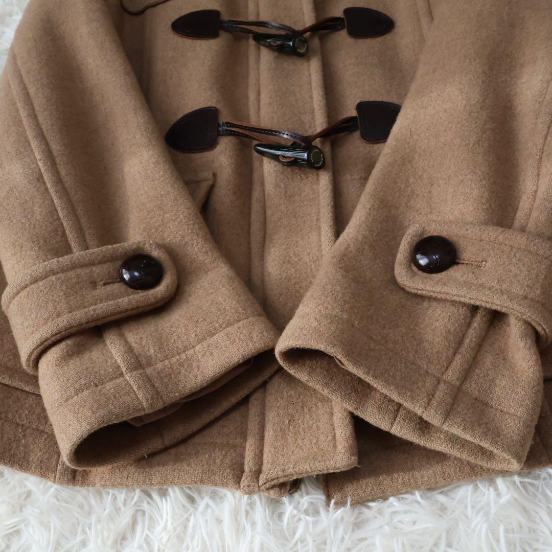 バーバリーブルーレーベル　ダッフルコート　ブラウンベージュ　ノバチェック