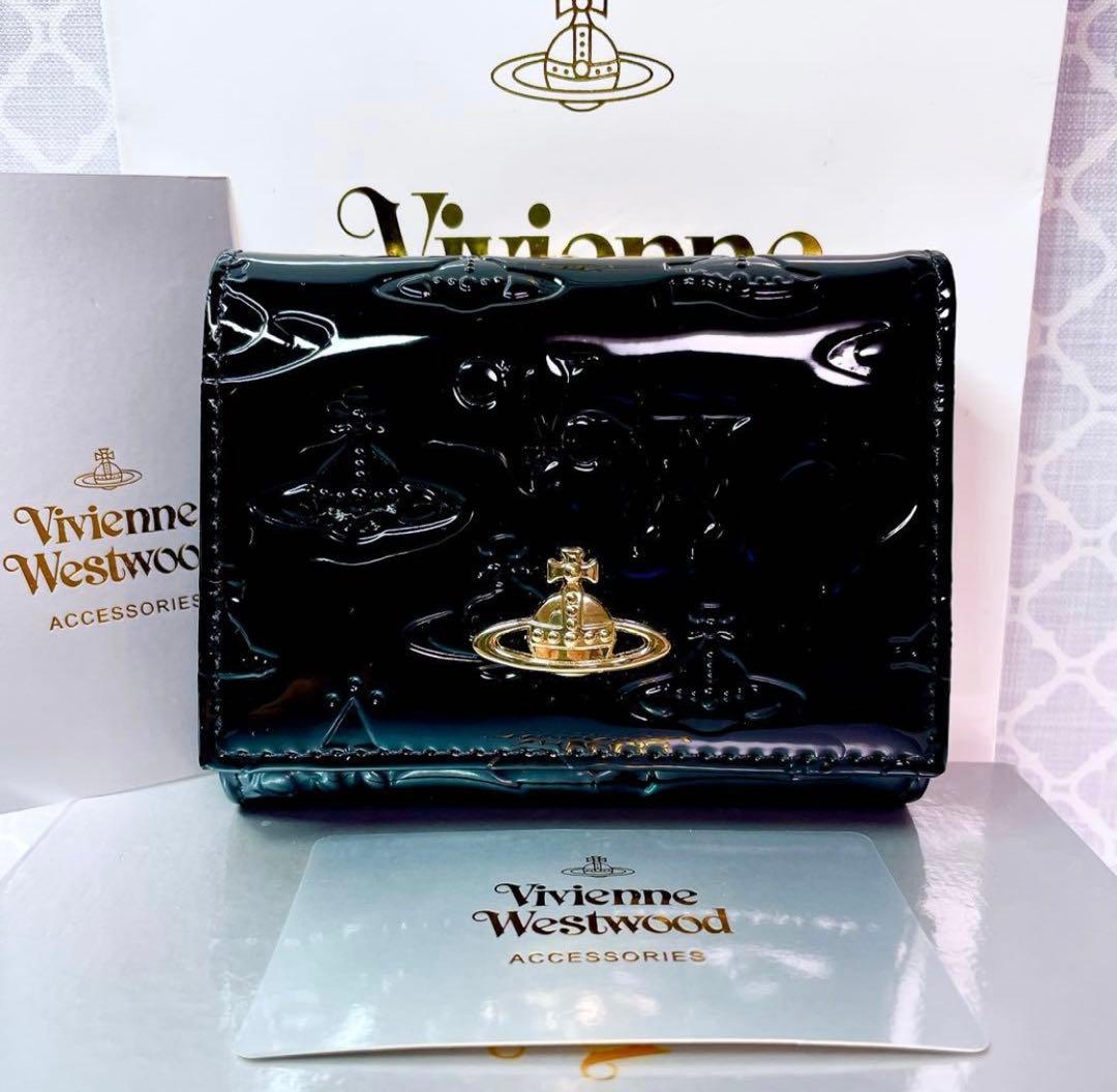 【大人気✨️ショッパー付】新品 Vivienne Westwoodエナメルブラック