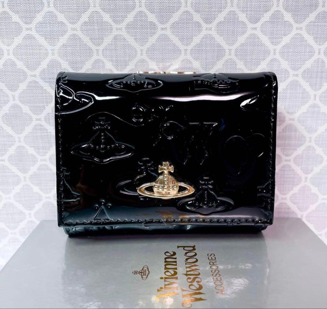 【大人気✨️ショッパー付】新品 Vivienne Westwoodエナメルブラック