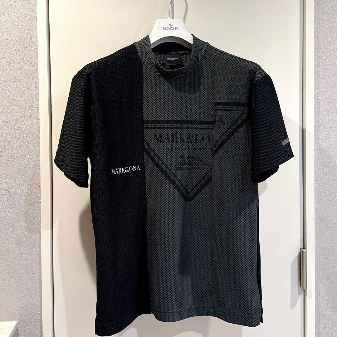 2025 美品 ★ MARK&LONA モックネック シャツ マーク&ロナ 黒