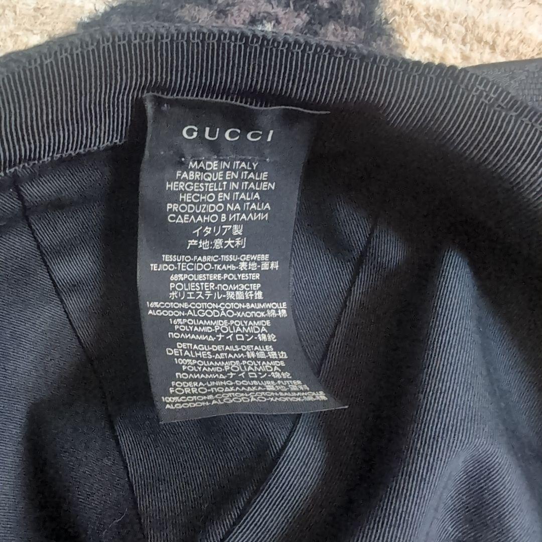 Gucci ブラック GGパターン キャップ