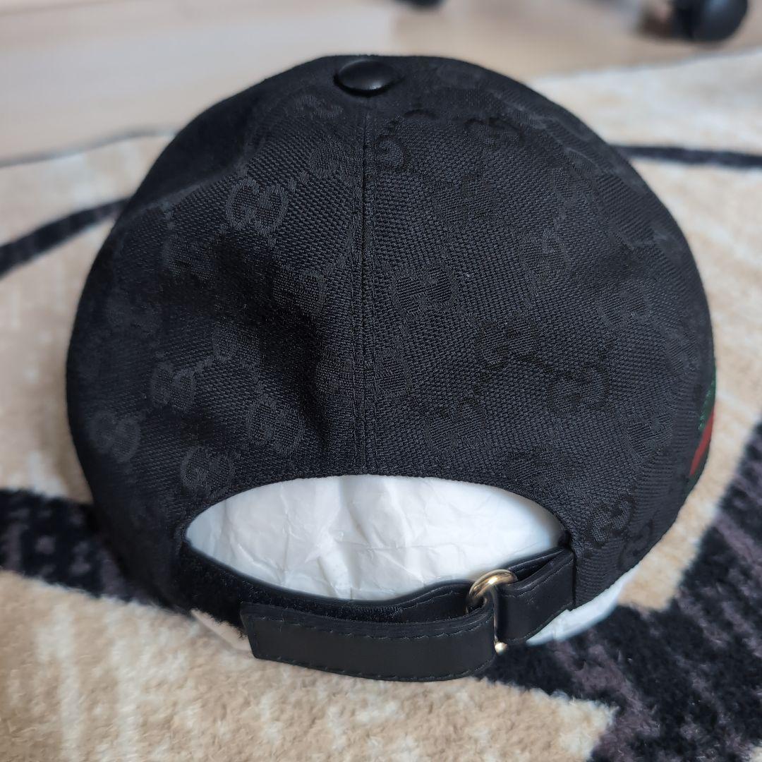 Gucci ブラック GGパターン キャップ