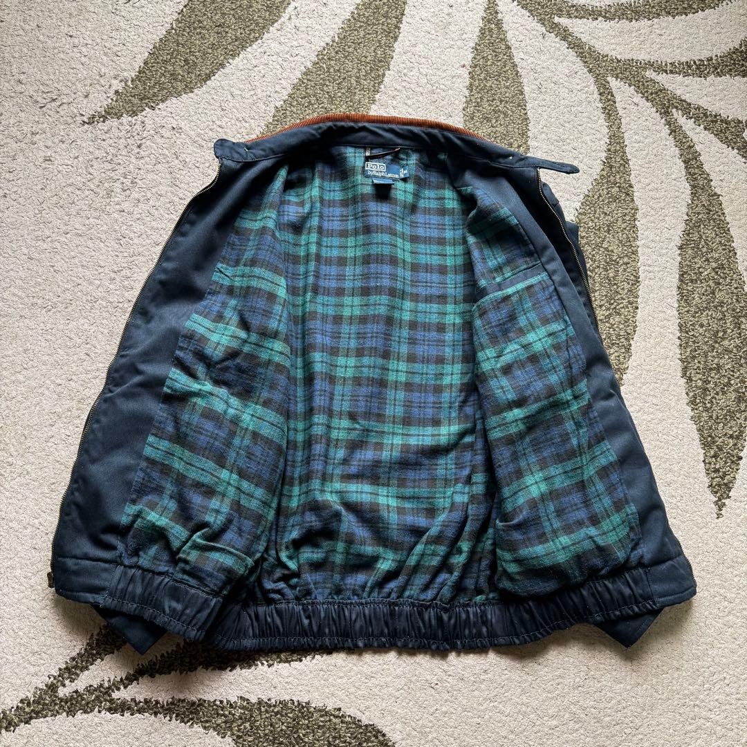 90's Ralph Lauren スイングトップ 襟コーズ ネイビー