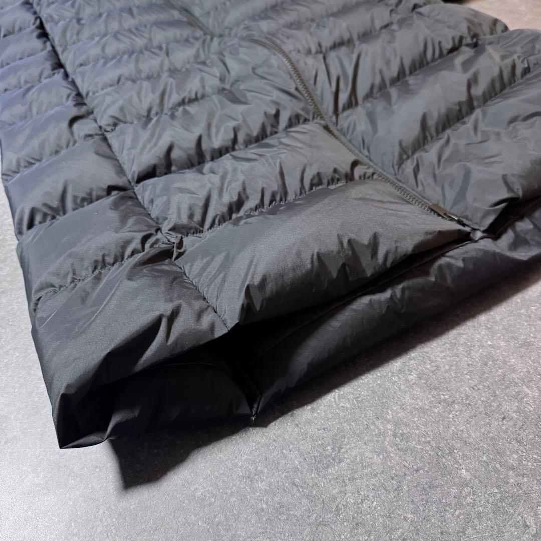 【美品】ウルトラライトダウンロングコート フード付き ブラック 黒 Mサイズ