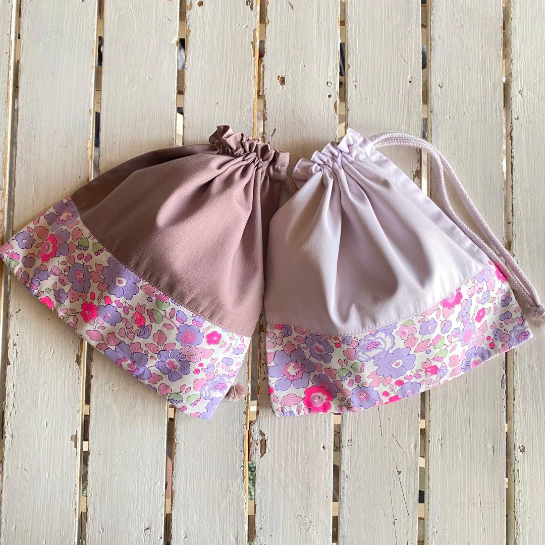 ひな様⭐︎リバティプリント使用×さくらんぼワッペンレッスンバッグ他オーダー