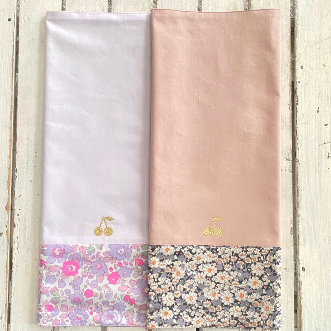 ひな様⭐︎リバティプリント使用×さくらんぼワッペンレッスンバッグ他オーダー