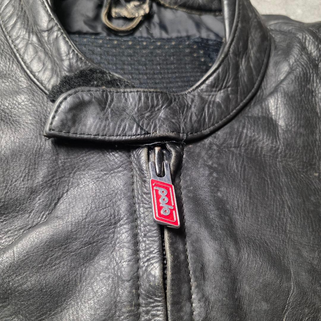 90sPoloSportsポロレザーレーシングジャケットライダースバイカーバイク