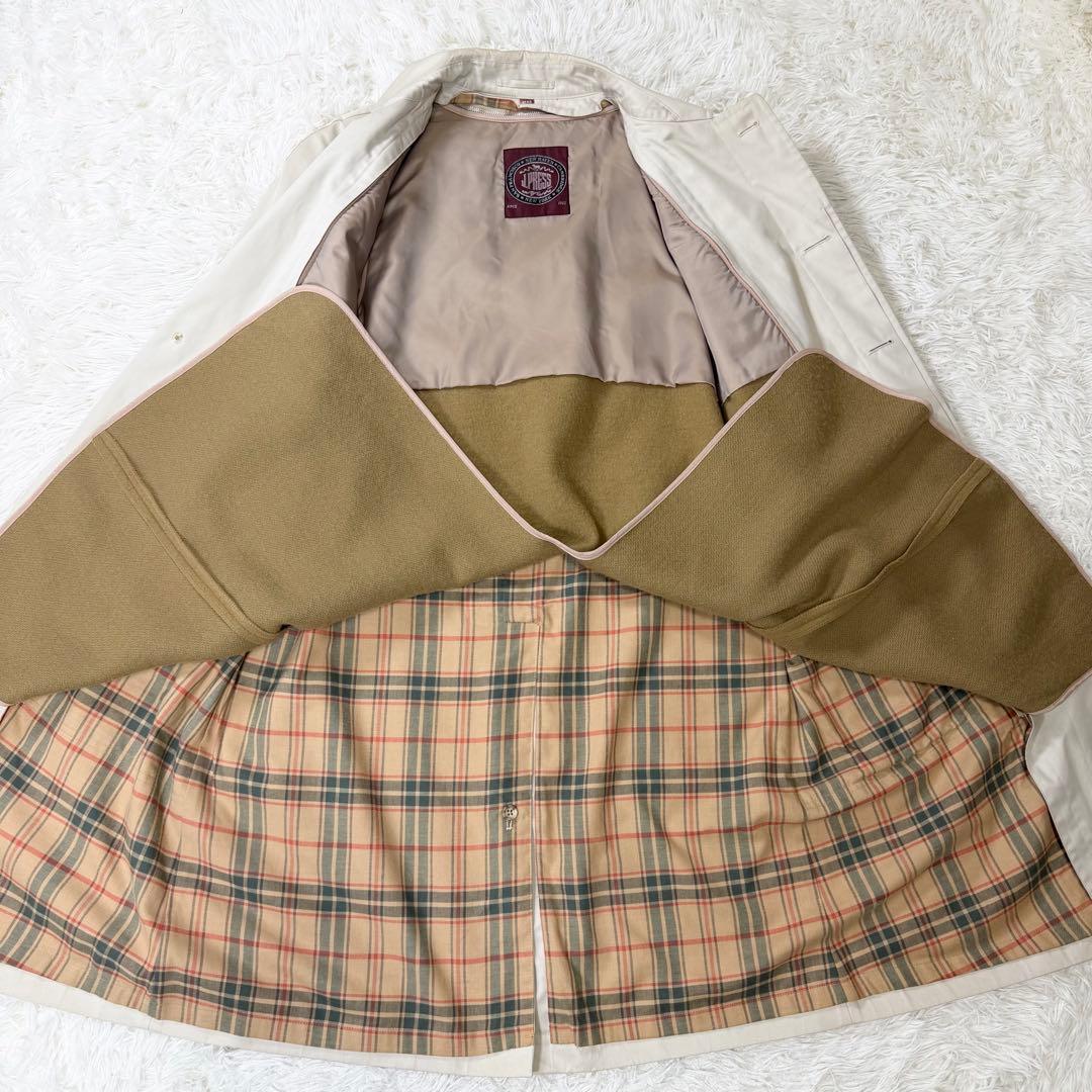 J.PRESS ジェイプレス　ステンカラーコート　ライナー付き　チェック柄　冬春