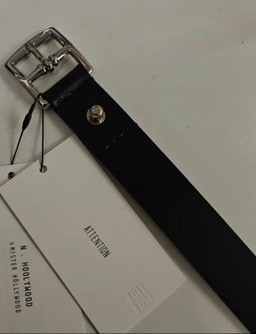 値下げ不可　N. HOOLYWOOD ブラックレザーベルト