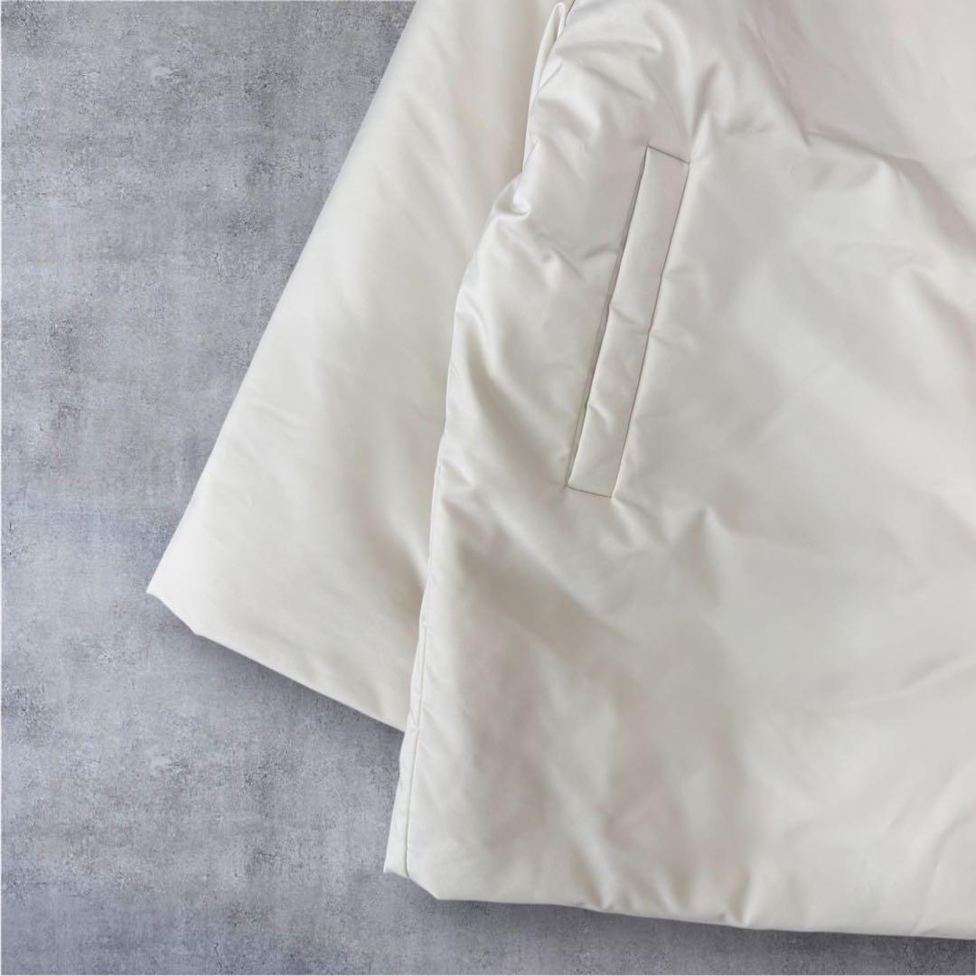 UNITED ARROWS PADDING ショートコート W † ホワイト白