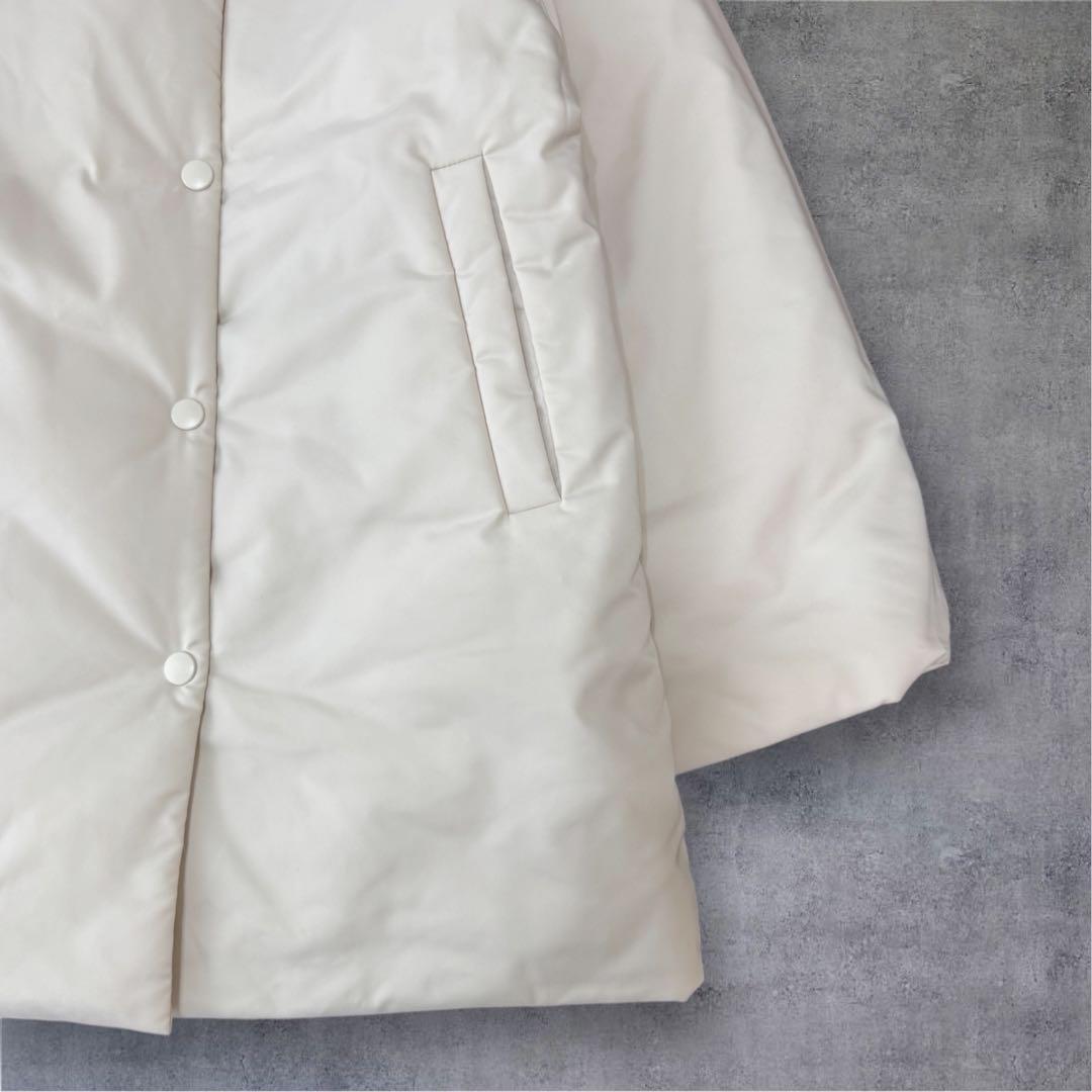 UNITED ARROWS PADDING ショートコート W † ホワイト白