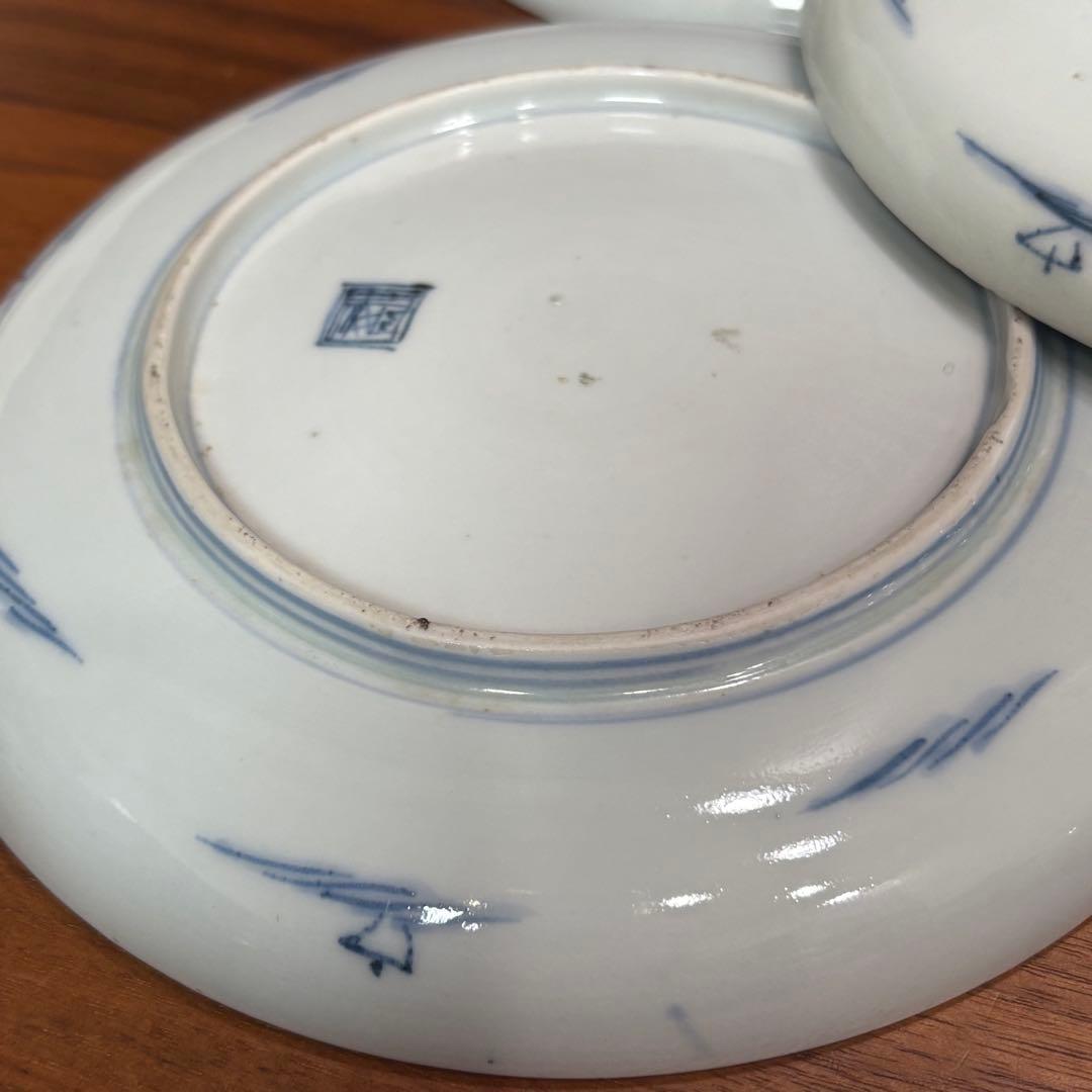 江戸時代　古伊万里　染め付　皿