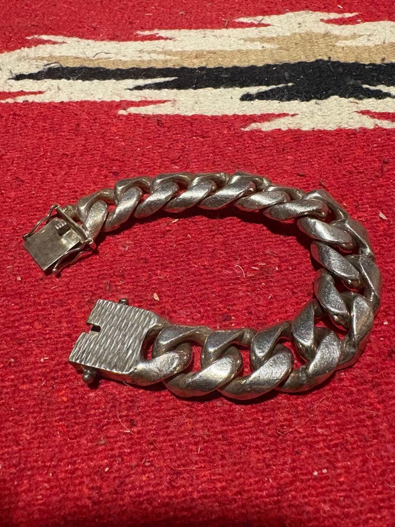 ビンテージ　チェーンブレスレット　シルバー　フランス　925