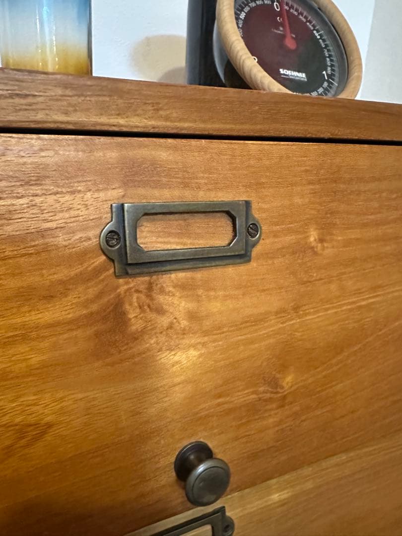 直接引き取り希望　チーク無垢材キャビネット　飾り棚　靴箱　北欧