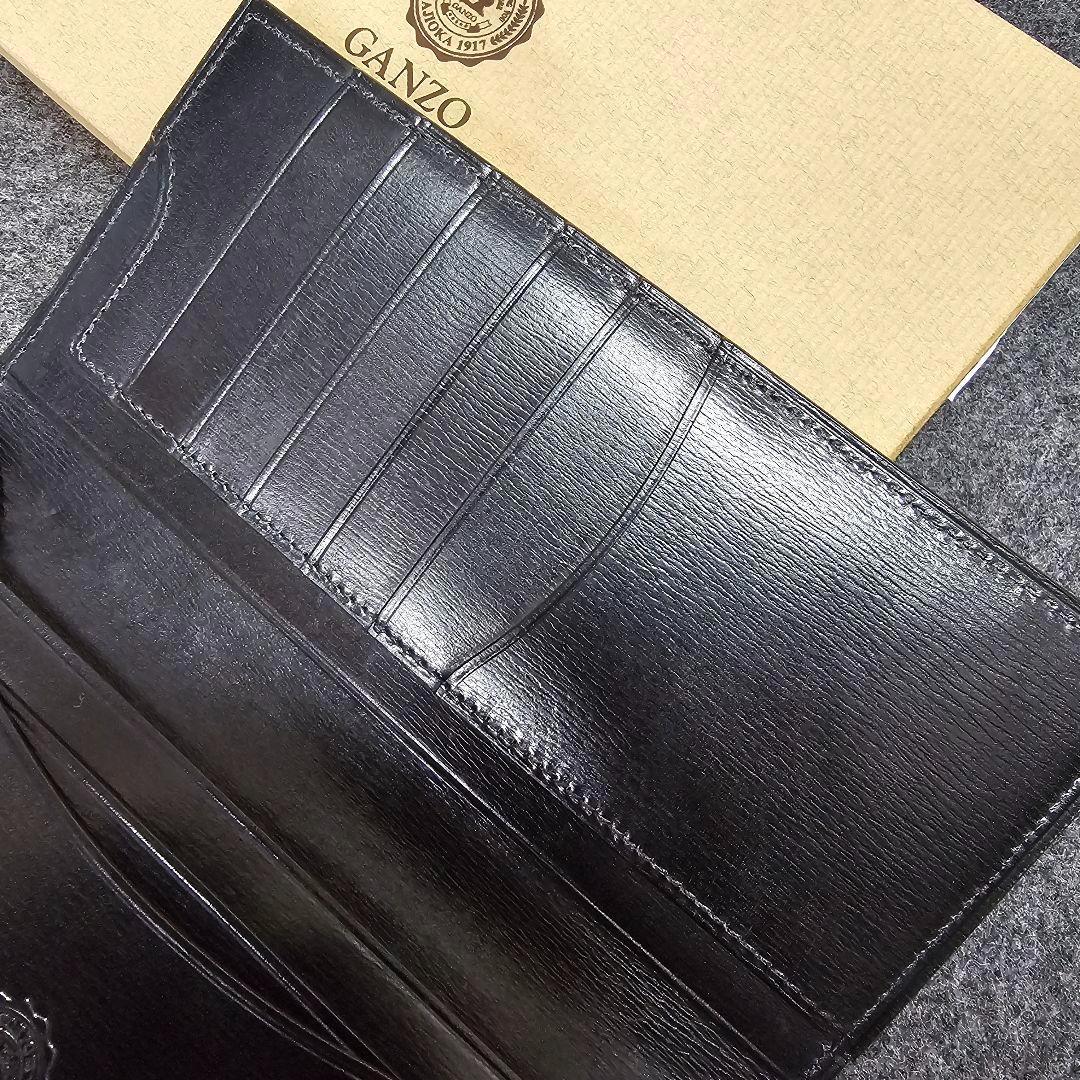 【GANZO】人気コードバン 長財布 ブラック ギャランティ付き