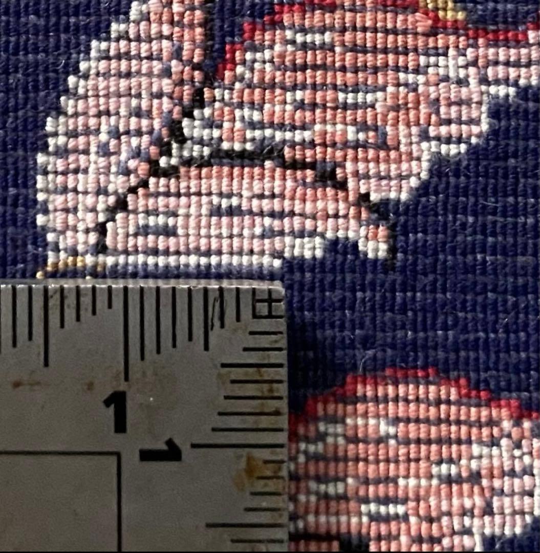 ペルシャ絨毯 イラン クム産　シルク100% 手編み　孔雀と花園 289万ノット