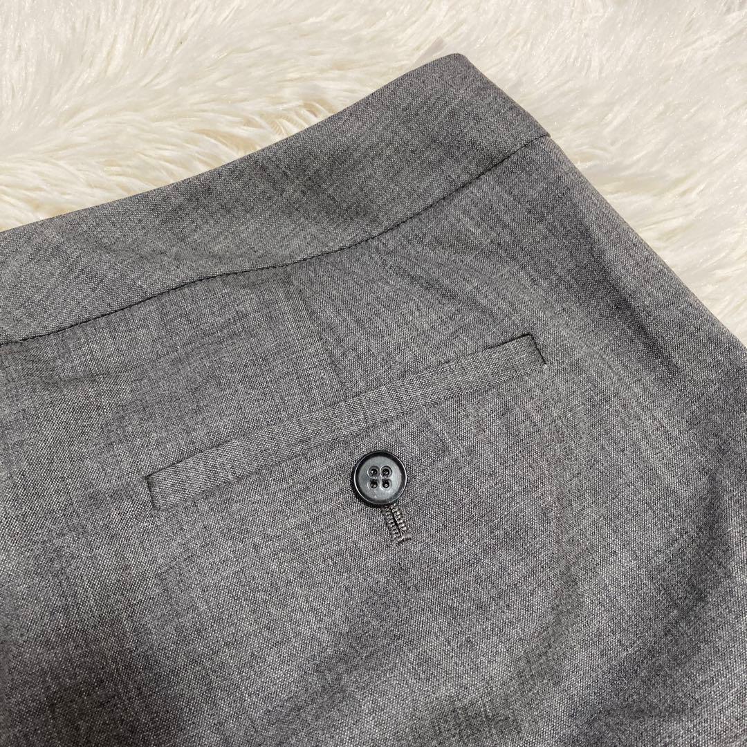 theory セットアップ ノーカラースーツ グレー 2 オフィス フォーマル