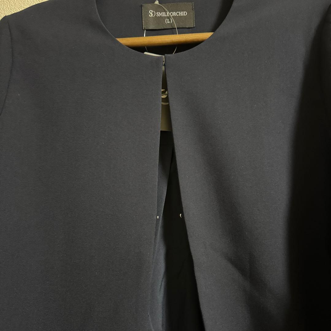 SMILE ORCHID ノーカラージャケット&テーパードパンツ スーツセットＬ