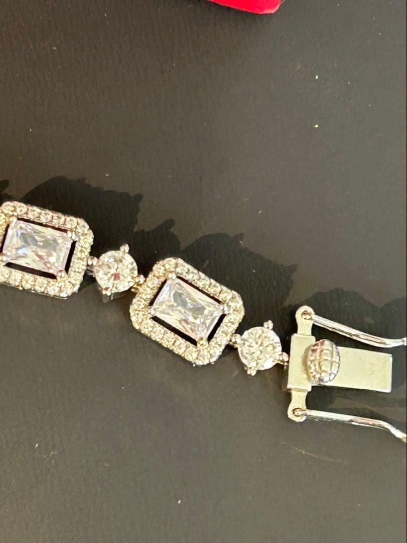 ど*☆様 天然石ルビーデザインリング＆ブレスレットセット