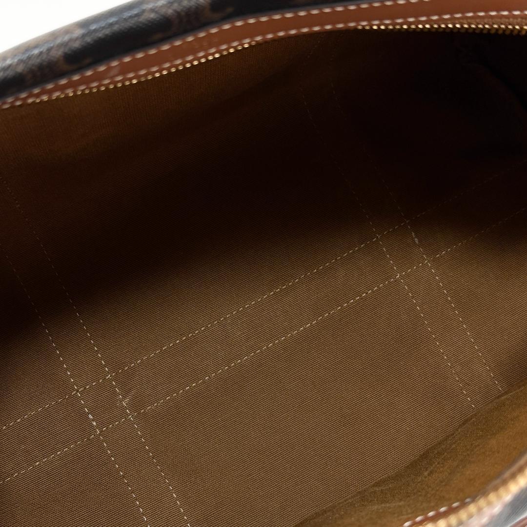 美品 CELINE ラージボストン / トリオンフキャンバス & カーフスキン