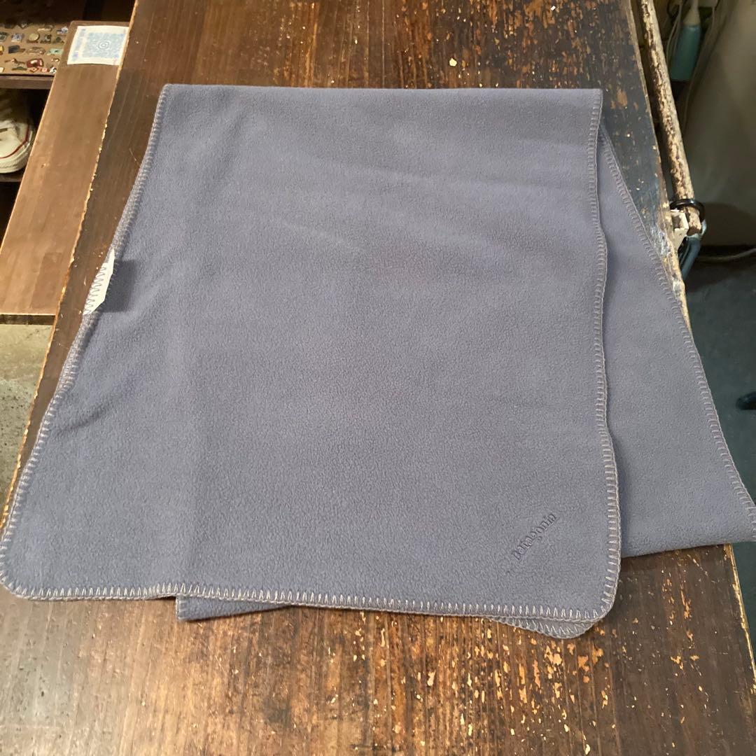 90s Patagonia フリース マフラー USA製 パタゴニア グレー